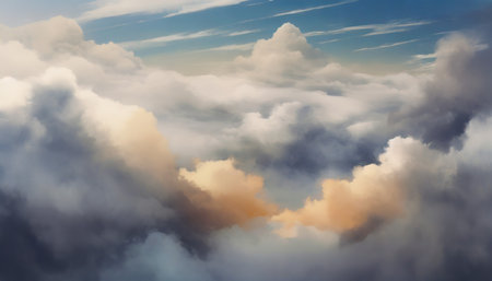 foggy wallpaper artwork of clouds in the skyの素材