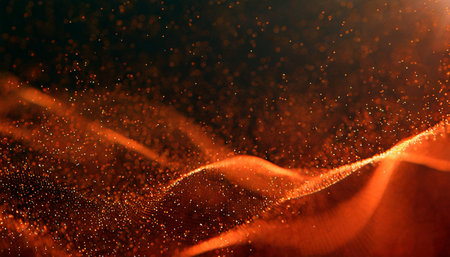 dust particles abstract background of particles dots background futuristic digital dots background 3d renderingの素材