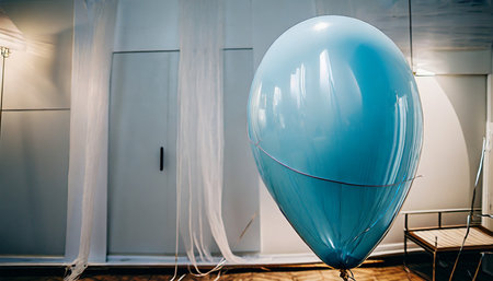big helium inflatable latex light blue balloon for decorations on birthday wedding corporative partyの素材