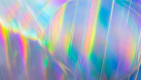 abstract blur holographic rainbow foil iridescent panoramic backgroundの素材