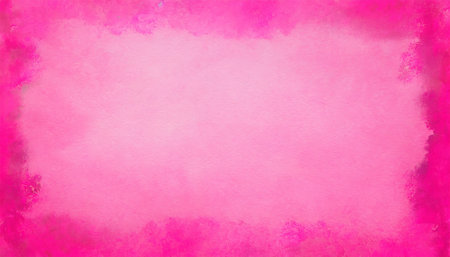 pink background with hot pink grunge texture on borders in old vintage style and soft pastel color center pink paper for valentines day or baby girl shower invitation template with blank centerの素材