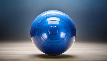 blue bowling ball isolatedの素材