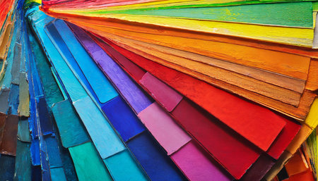 a colorful palette of colorsの素材
