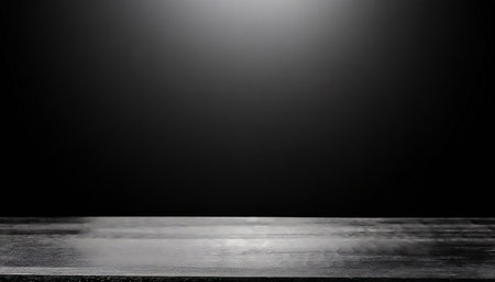 plain solid absolutely black colour background empty space for background of studio room and display ad or product or website templateの素材