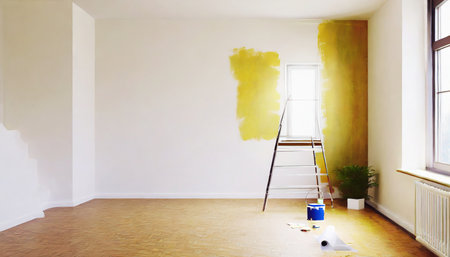 painting an empty roomの素材