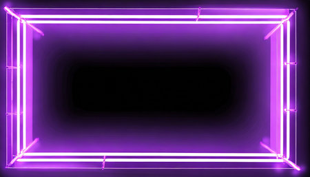 stylish modern purple neon light frameの素材