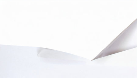 sheet of white paper with folds close upの素材