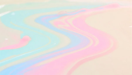 creamy liquid splash with pastel colors ai generatedの素材