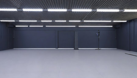 empty car repair garage background 3d renderingの素材