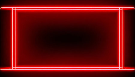 stylish modern red neon light frameの素材