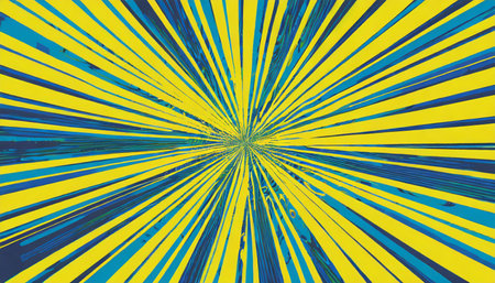 blue yellow psychedelic acid trip vector unusual creative abstract background radial crazy structure bizarre vibrant abstraction wide wallpaper mushroom hallucination effect trippy art illustrationの素材