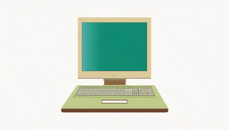 an old computer isolated backgroundの素材