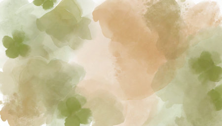 light brown green olive sage beige abstract watercolor art background for designの素材