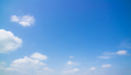blue sky with a few clouds backgroundの素材