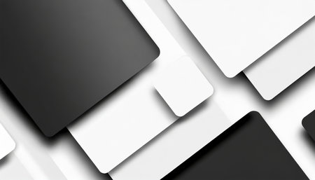monochrome social media post layouts minimal contrast design place for photos rounded corners editable template for modern banner promotion business advertisement square gradient shadow effectの素材