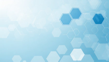medical concept design of abstract blue hexagon background vector illustrationの素材