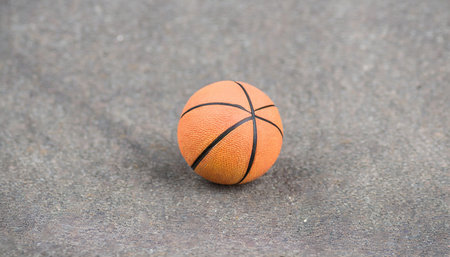 single small orange basketball ballの素材