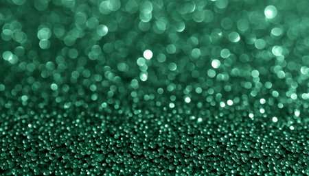 emerald glitter bokeh background unfocused shimmer jade green sparkle crystal droplets wallpaper sequinsの素材