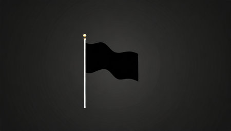 luxurious black flag on dark background sophisticated branding elementの素材