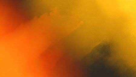 yellow burnt orange red fiery golden brown black abstract background for design color gradient ombre rough grain noise colorful bright spotsの素材
