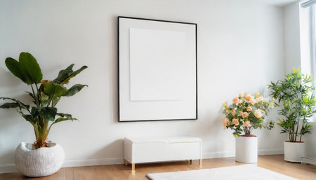 best wall canvas mockup beautiful wall art canvas white roomの素材