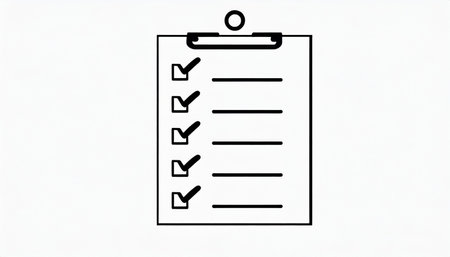 check list with marked pointsの素材