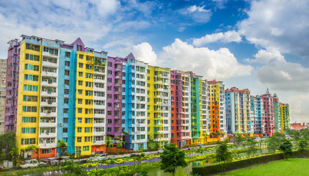 colorful high density housingの素材