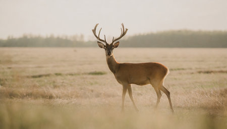 deer on the fieldの素材