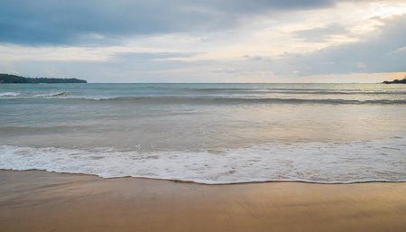 beach wave tropic beach sand cloud sky vocationの素材
