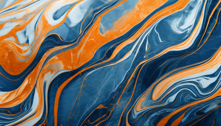 abstract blue and orange luxury marble texture premium backgroundの素材
