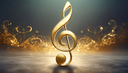 golden treble clefの素材