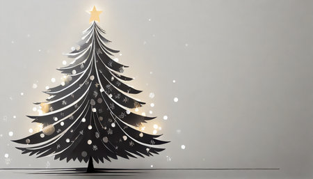 christmas tree on white background vector illustrationの素材