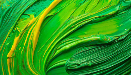 abstract volumetric color splash in green colors creative artistic colorful art background vivid colorsの素材