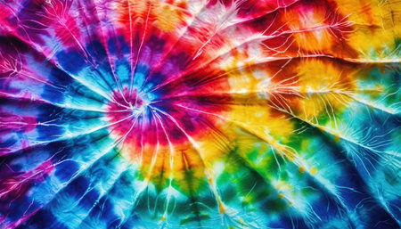 abstract festive colorful background bright rainbow tie dye patternの素材