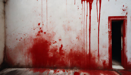 dirty wall background blood on white wall backgroundの素材