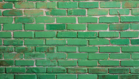 old green brick wall backgroundの素材
