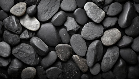 natural stone pattern for background black and grey stone gravel textureの素材