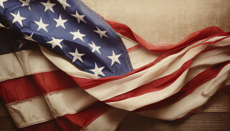 vintage red white and blue american flag for memorial day or veteran s day backgroundの素材