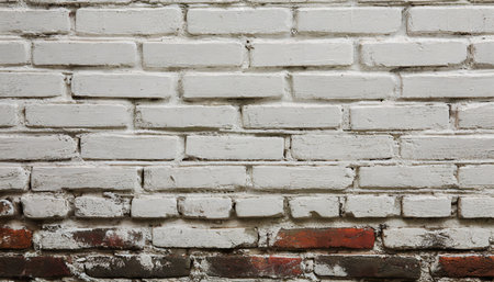old white painted brick wall background textureの素材