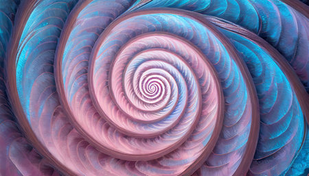 spiral in pink and blueの素材