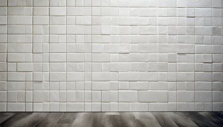 white tile wall background textureの素材