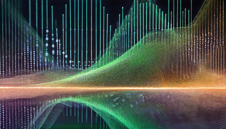 rhythmic digital sound waveの素材