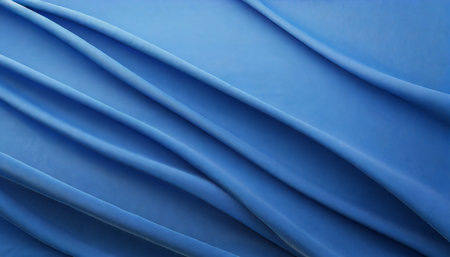blue fabric background with copy space 3d illustrationの素材