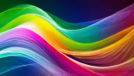 abstract colorful wave backgroundの素材