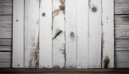 old vintage white wood backgroundの素材