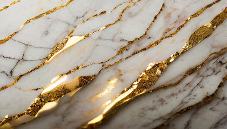abstract light luxury marble texture background with gold fragments pattern backdrop surfaceの素材