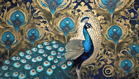 peacock creative art for background and wallpaperの素材