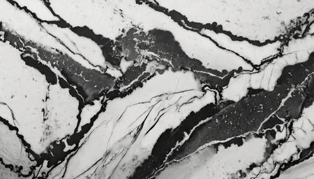 abstract white marble texture with black splashes gray luxury backgroundの素材