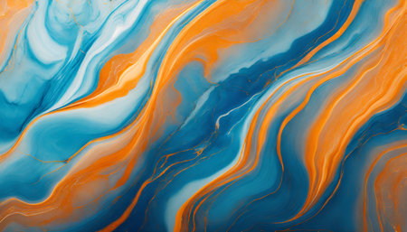 abstract blue and orange luxury marble texture premium backgroundの素材