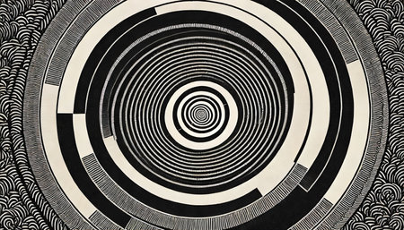 psychedelic concentric ringsの素材